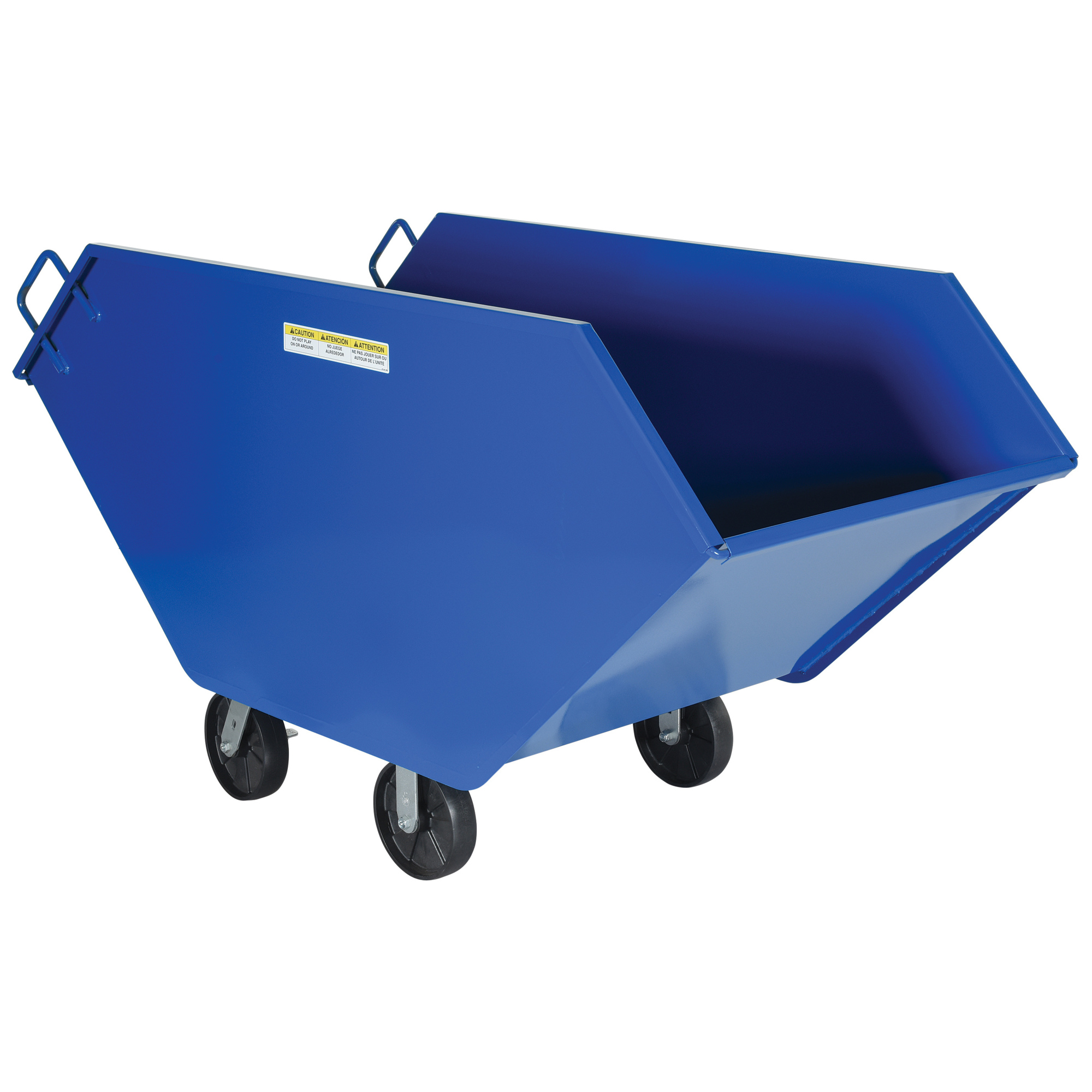 Vestil Steel Chip and Waste Trucks 22.2 Cubic Feet 2000 Lb. Capacity Blue